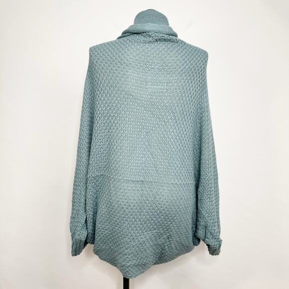 NWT Davi & Dani Dolman Sleeve Knit Pattern Cardigan Blue Casual Boho Size 3XL - Picture 6 of 14